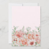 Invitation Elégante Pink Floral & Parties scintillant 80ème a (Dos)