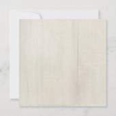 Invitation Élégante Pivoine Rose Flore Verdure Bois Rustique (Dos)