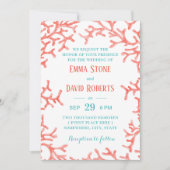 Invitation Elégante plage de Coral Reef Tropical Mariage (Devant)