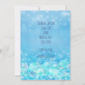 Invitation Elégante plage de Shimmer Eté Anniversaire fête (Dos)