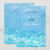 Invitation Elégante plage de Shimmer Eté Anniversaire fête (Devant / Derrière)