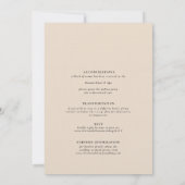 Invitation Elégante plage moderne aquarelle tout en un Mariag (Dos)