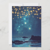 Invitation Elégante plage tropicale Mariage coucher de soleil (Dos)