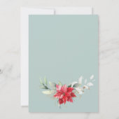 Invitation Élégante Poinsettia Hiver verdure BRIDAL LUNCHEON (Dos)