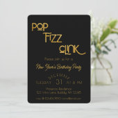 Invitation Elégante Pop Fizz Clink fête d'anniversaire (Debout devant)