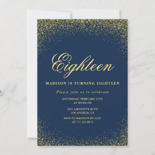 Invitation élégante pour 18 ans Anniversaire Paill