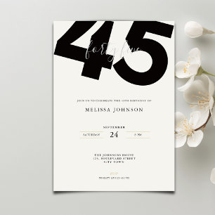 Invitation élégante pour 45e anniversaire - Style