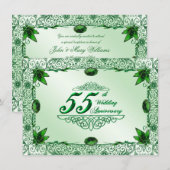 Invitation élégante pour 55e anniversaire de maria (Devant / Derrière)