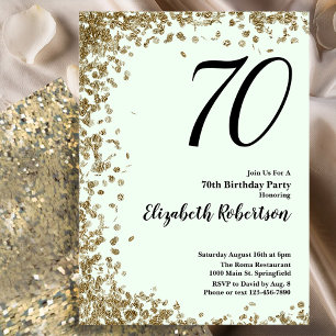 Invitation élégante pour 70e anniversaire avec seq