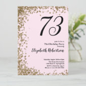 Invitation élégante pour 73e anniversaire avec seq (Debout devant)