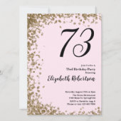 Invitation élégante pour 73e anniversaire avec seq (Devant)