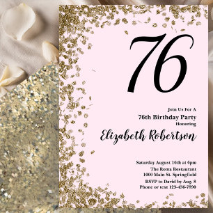 Invitation élégante pour 76e anniversaire avec seq