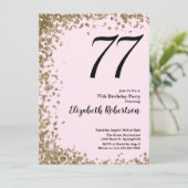 Invitation élégante pour 77e anniversaire avec seq (Debout devant)