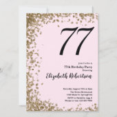 Invitation élégante pour 77e anniversaire avec seq (Devant)