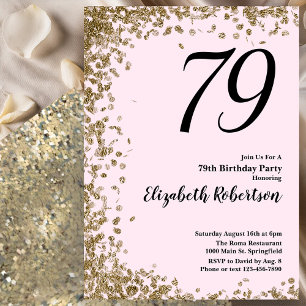 Invitation élégante pour 79e anniversaire avec seq