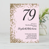 Invitation élégante pour 79e anniversaire avec seq (Debout devant)