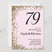 Invitation élégante pour 79e anniversaire avec seq (Devant)