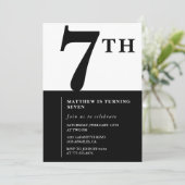Invitation élégante pour 7ème anniversaire Black C (Debout devant)