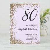 Invitation élégante pour 80e anniversaire avec seq (Debout devant)