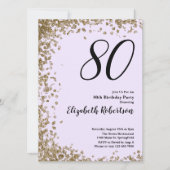 Invitation élégante pour 80e anniversaire avec seq (Devant)