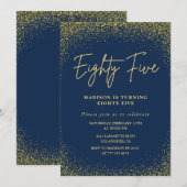 Invitation élégante pour 85e anniversaire Paillett (Devant / Derrière)