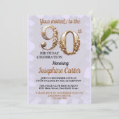 Invitation élégante pour 90e anniversaire (Debout devant)