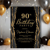 Invitation élégante pour 90e anniversaire en Agate