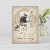 Invitation élégante pour anniversaire de mariage (Debout devant)