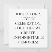Invitation élégante pour célébration de mariage (Dos)