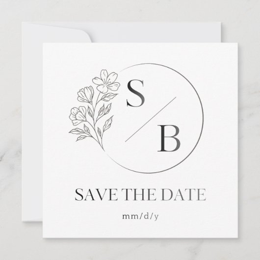 Invitation élégante pour célébration de mariage (Devant)