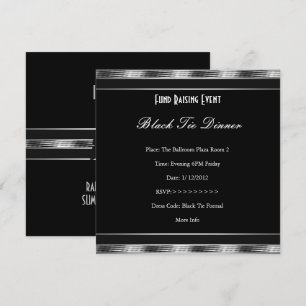 Invitation élégante pour collecte de fonds, tenue 