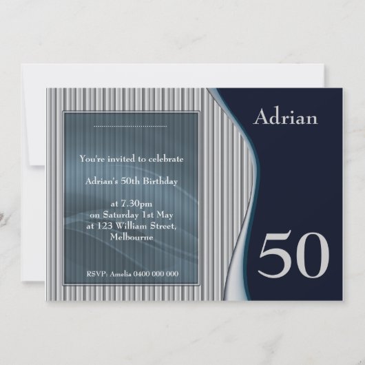 Invitation élégante pour homme (Devant)