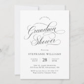 Invitation élégante pour la fête de future grand-m (Devant)