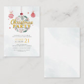 Invitation élégante pour la fête de Noël (Devant / Derrière)