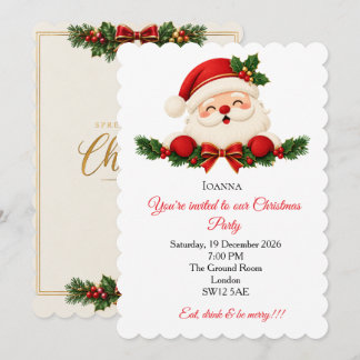 Invitation élégante pour la fête de Noël du Père N