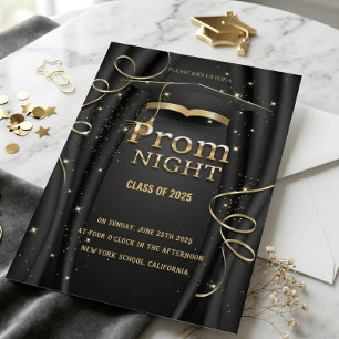 Invitation Élégante pour la Nuit de Bal de Promo d