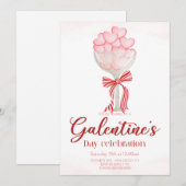 Invitation élégante pour la Saint-Galentin (Devant / Derrière)