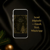 Invitation élégante pour la soirée de Noël noir