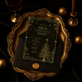 Invitation élégante pour la soirée de Noël noir