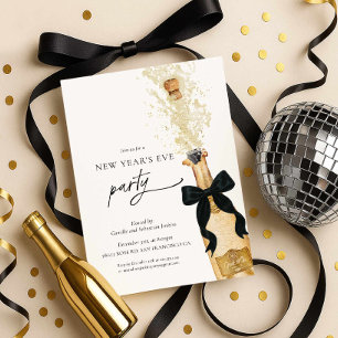 Invitation élégante pour la soirée du Nouvel An