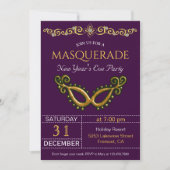 Invitation élégante pour la soirée du Nouvel An Ma (Devant)