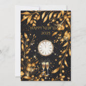 Invitation élégante pour la soirée du Nouvel An no (Devant)