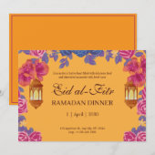 Invitation élégante pour l'Aïd al-Fitr avec motif  (Devant / Derrière)