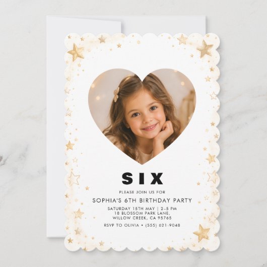 Invitation élégante pour l'anniversaire d'enfants (Devant)
