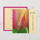 Invitation élégante pour le 50e anniversaire de ma (Devant / Derrière)