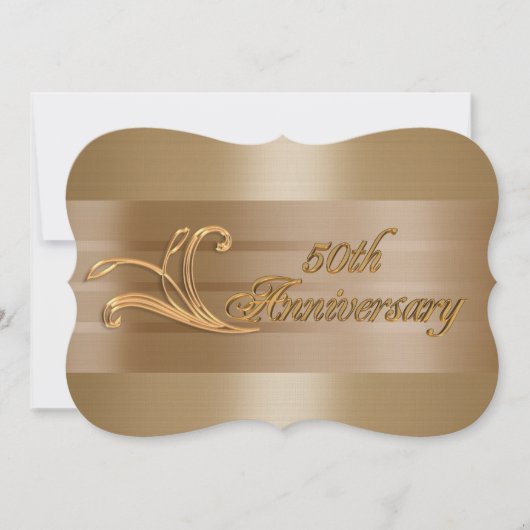 Invitation élégante pour le 50e anniversaire en or (Devant)