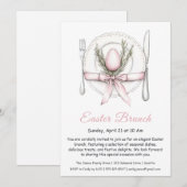 Invitation élégante pour le brunch de Pâques (Devant / Derrière)