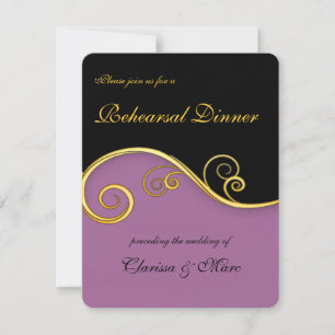 Invitation élégante pour le dîner de répétition