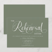 Invitation élégante pour le dîner de répétition (Devant / Derrière)