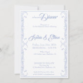 Invitation élégante pour le dîner de répétition –  (Devant)
